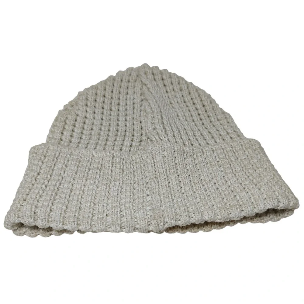 Mountain Hardware Beanie Hat Mini Cable Knit Beige Womens One Size‎ Wool Blend